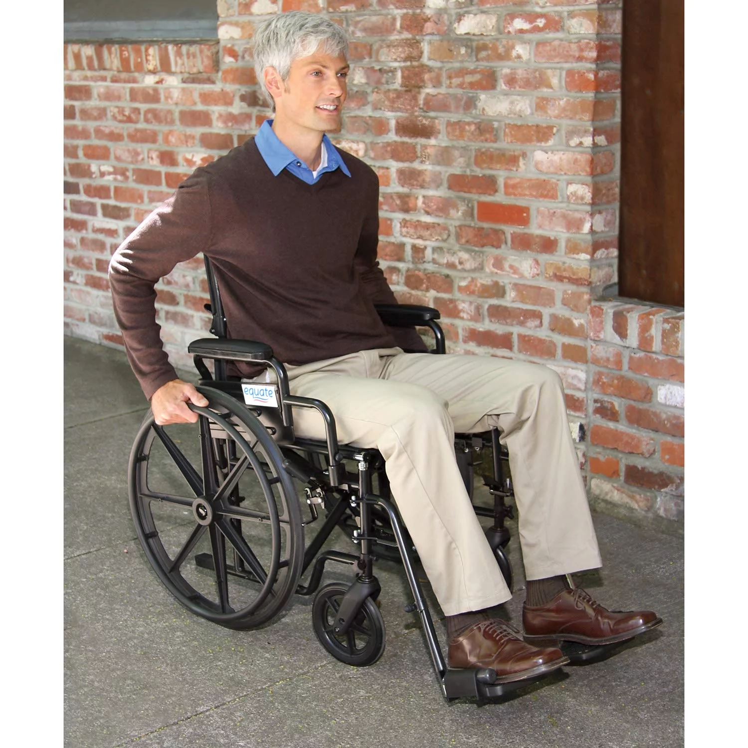 Equate Lightweight Foldable Steel Wheelchair with 18