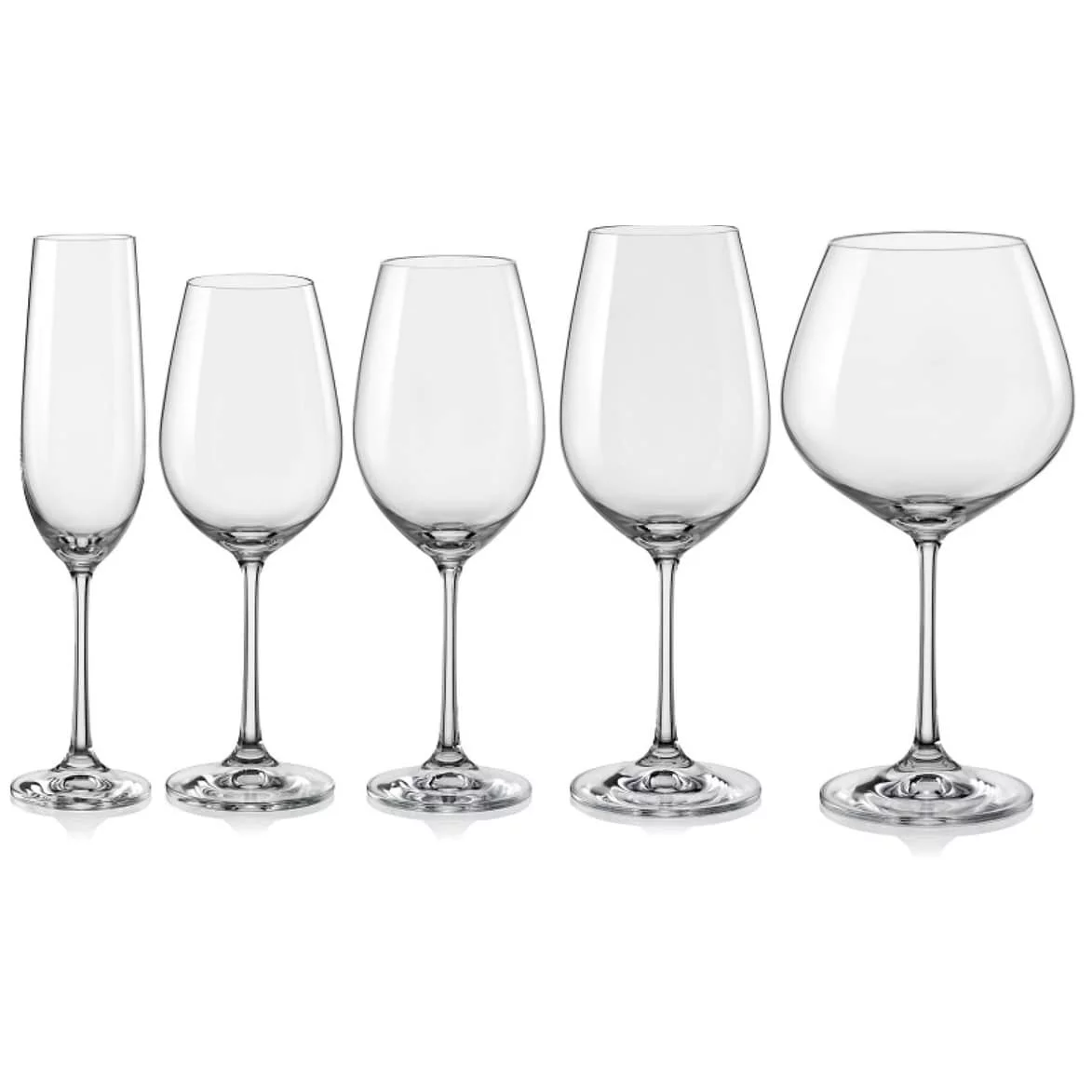 Red Vanilla Vanilla Viola Burgundy Wine Glasses - Set of 6
