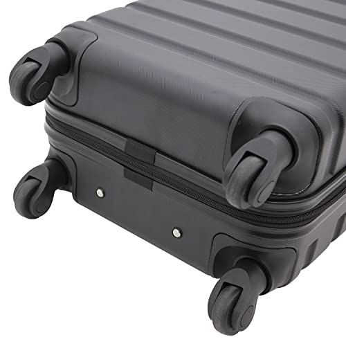 Travelers Club Harper Luggage, Black, 20-Inch Carry-On