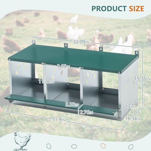3-Tier Large Wooden Chicken Coop for 8-10 Chickens,Outdoor Walk-in Chicken Coop House with Run&Nesting Boxes,Hen House Poultry Pet Habitat Hutch Cage W/Pull Out Trays&Wire Fencing(95
