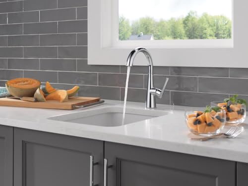 Delta Modern Oil Rubbed Bronze Single Hole Bar Sink Faucet, Single Handle Prep Sink Faucet, Venetian Bronze 14882LF-RB