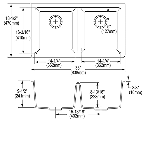 Elkay ELGU3322 Quartz Classic 33