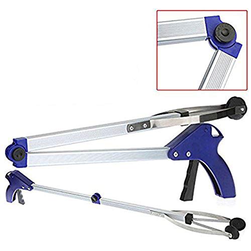 BeGrit 2 Pcs Reacher Grabber Suction Cup Grip Foldable Long Arm Reaching Claw Hand Grabber Trash Pickup Tool