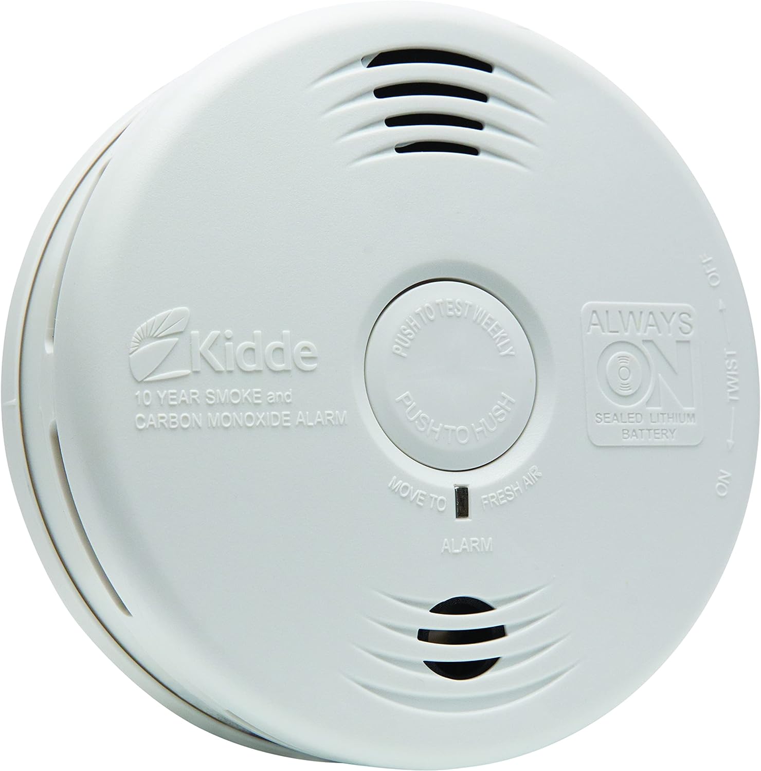 Kidde Smoke & Carbon Monoxide Detector, 10-Year Battery, Voice Alerts , 1 Count ( Pack of 1)