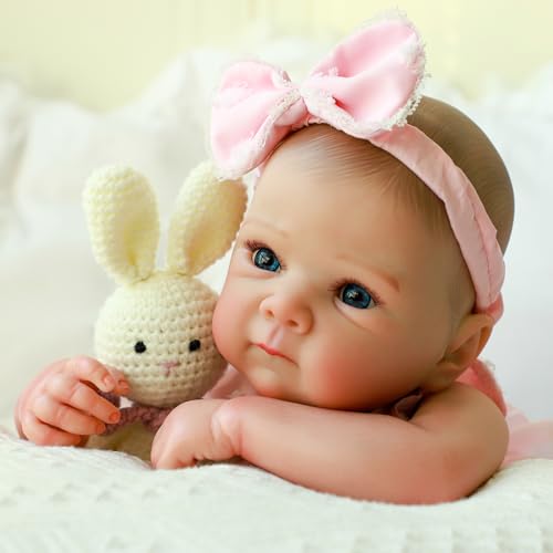 Realistic Reborn Baby Dolls - 20 Inch Cute Lifelike Real Life Baby Dolls Newborn Baby Dolls Girl with Soft Full Vinyl Body and Accessories can Swimming for 3+ Years Old Kids Gifts