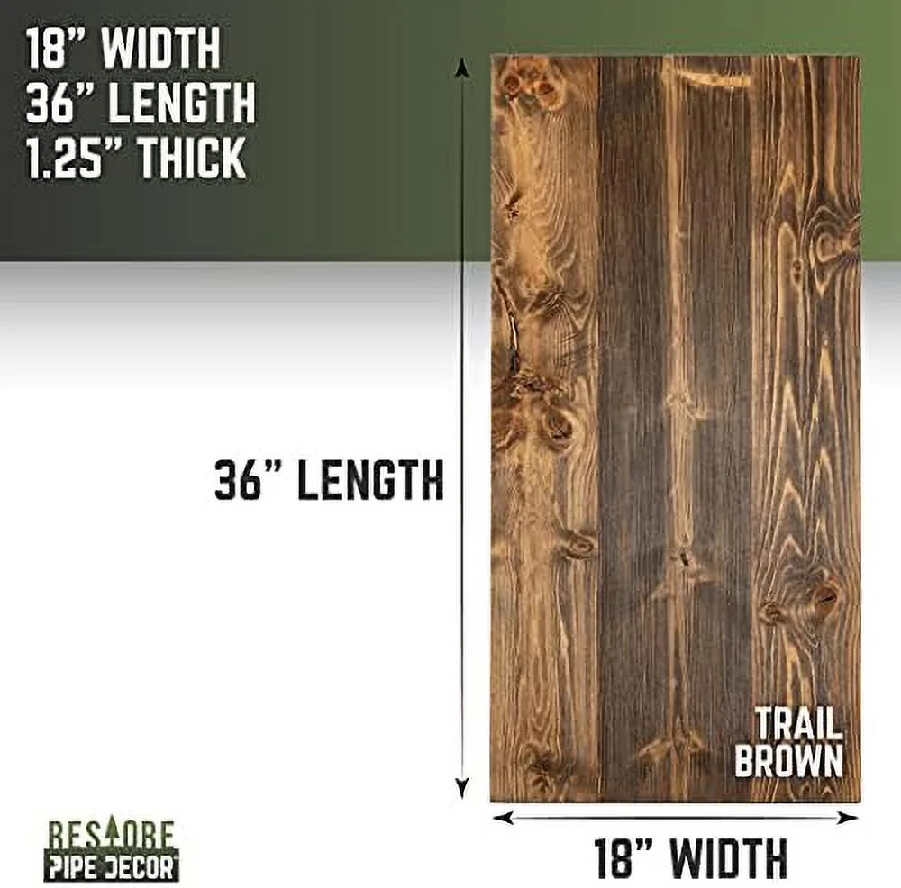 RUNFAYBIU Restore Solid Wood Coffee Table Top 18 in. x 36 in. x 1.25 in. Reclaimed Ponderosa Pine in Riverstone Grey