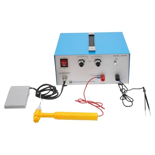 Jewelry Welding Machine 80A 110V Jewelry Spot Welder Gold Silver Platinum Welding Machine 390W Electric Soldering Machine Professional Precise Jewelry Spot Welder with Foot Pedal