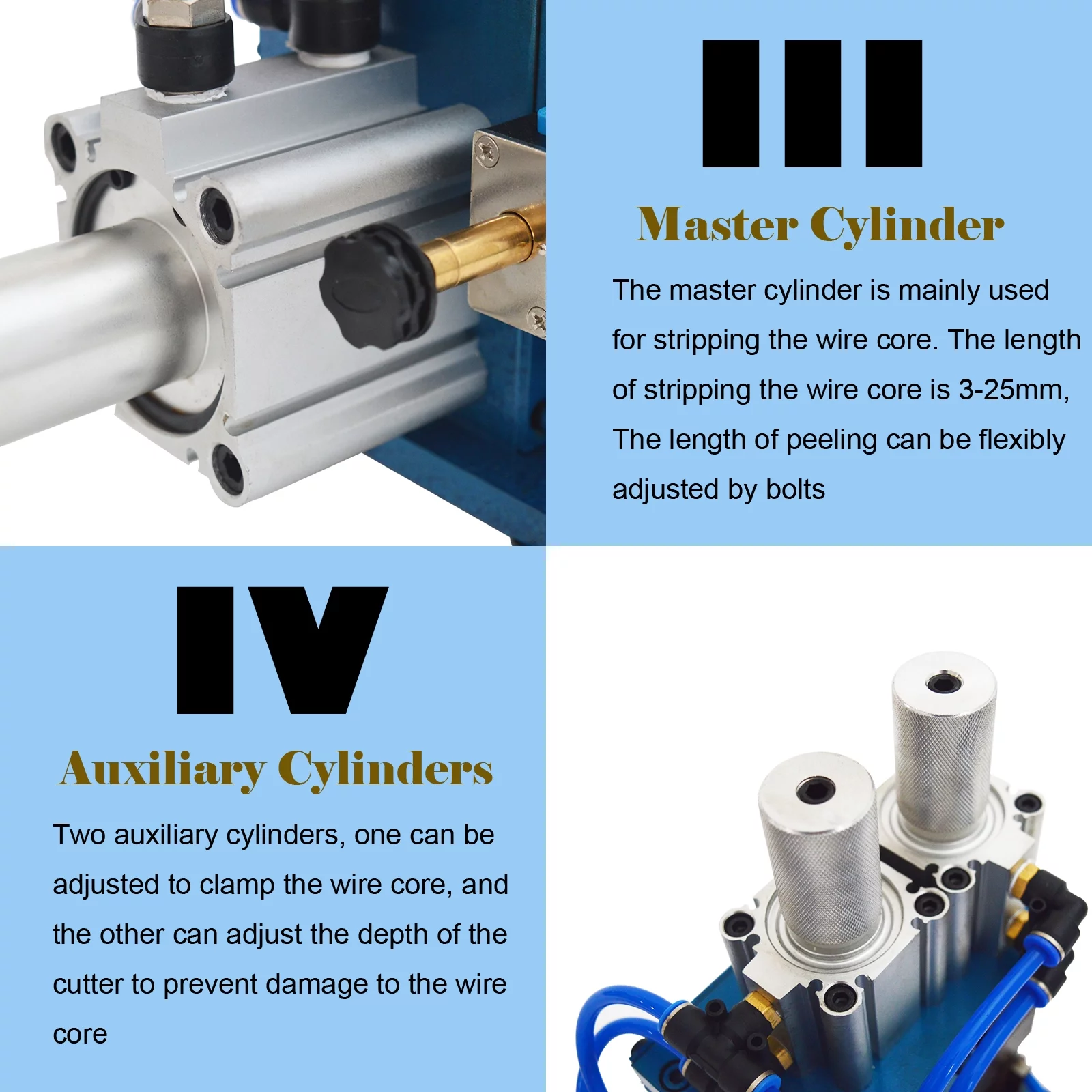 Techtongda 3F Pneumatic Peeling Machine Electric Wire Stripping Machine Copper Cable Stripper Recycle