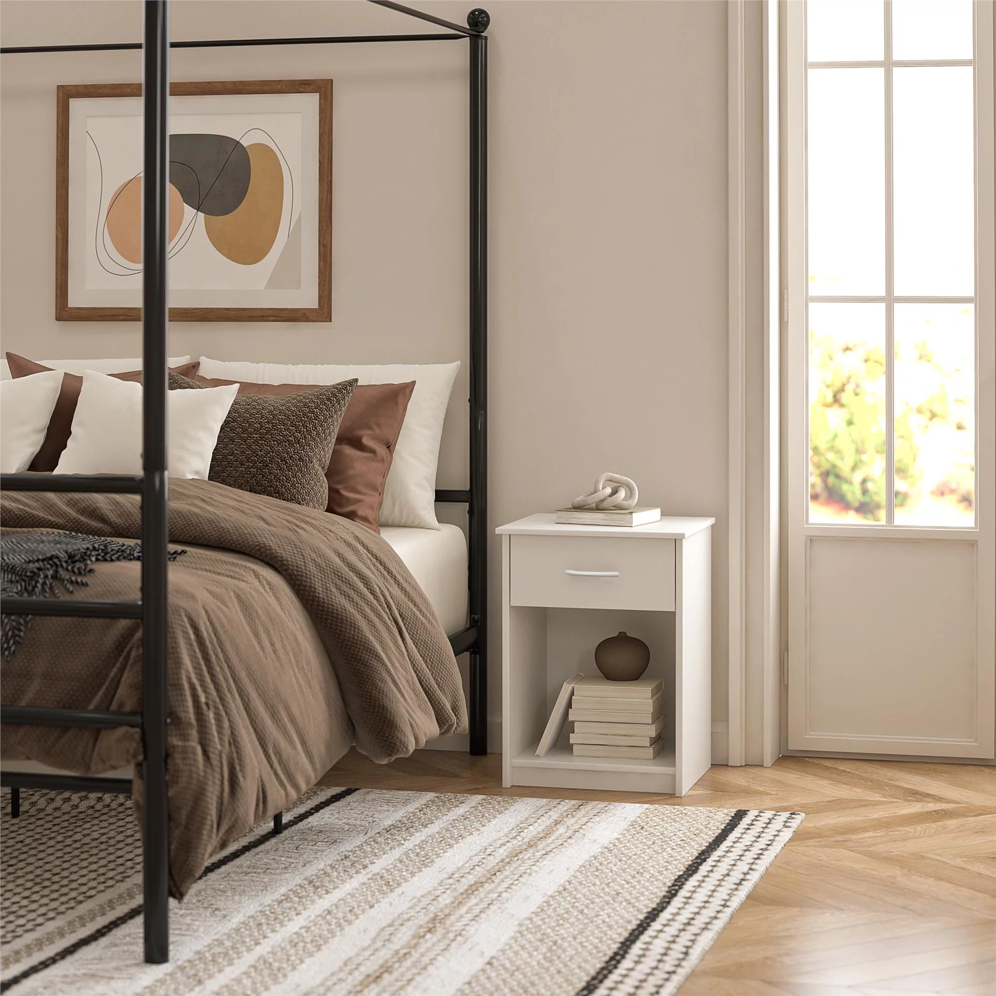 Ameriwood Home Sienna Park Beverage Cabinet, Weathered Oak