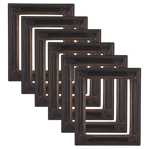 Museum Collection Gothic Ornate Picture Frame - 16x20, Black Gold Oil Painting Frames | 6 Pack | Closed Corner High-End Antique Style Frames | Open Back Frames with No Glass or Backing