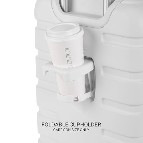 SwissGear 7366 Hardside Expandable Luggage with Spinner Wheels, White, Carry-On 19-Inch