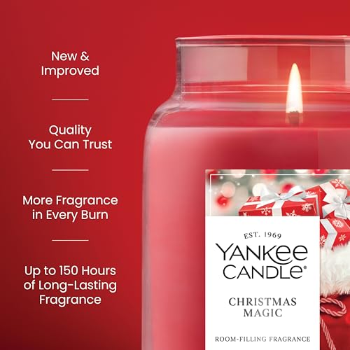 Yankee Candle Sparkling Cinnamon, Christmas Scented Candle, 22oz Large Jar with up to 150 Hour Burn Time, Giftable