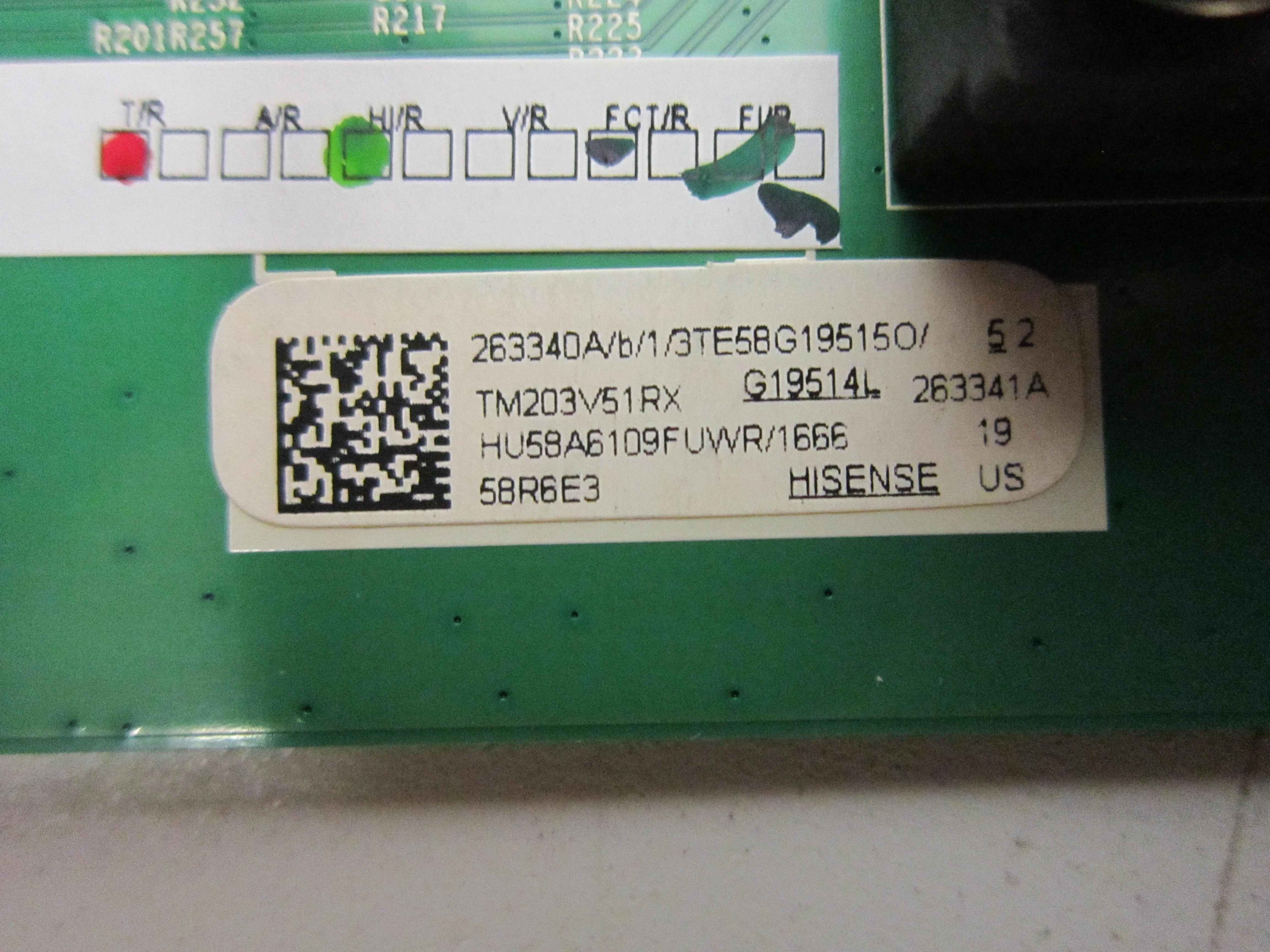 Hisense 58R6E3 Main Board (263341A, RSAG7.820.9221/ROH) 263340A