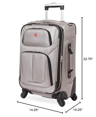 SwissGear Sion Softside Expandable Roller Luggage, Teal, 3 Piece Set (21/25/29)