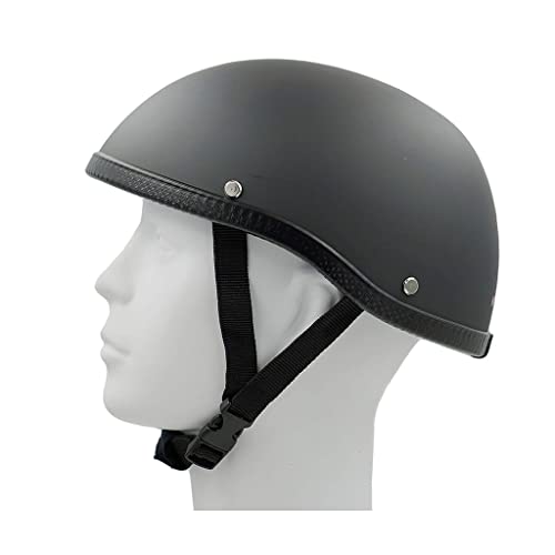Low Profile Beanie Half Helmet, German Style Novelty Shell Skull Cap Helmet for Adults Men Women, DOT Approved Vintage Open Face Motorbike Helmet for Moped Chopper Scooter Helmet