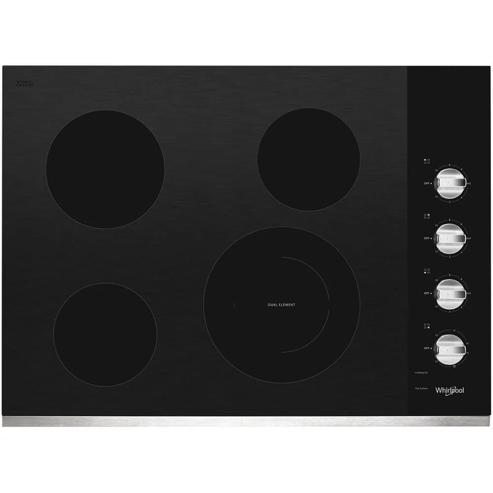 Whirlpool WCE55US0HS 30 inch Stainless 4 Burner Electric Cooktop