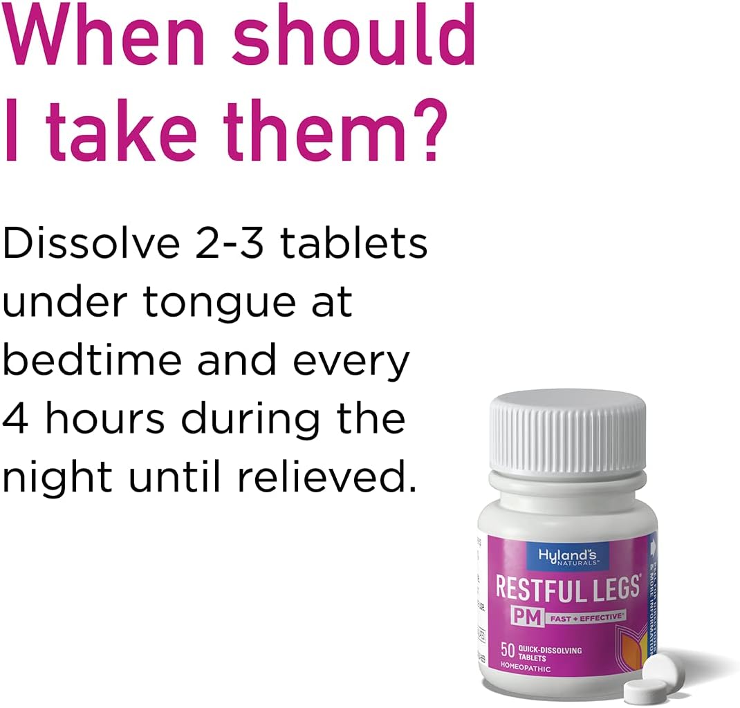 Hyland's Restful Legs PM Quick Dissolving Tablets - 50 Tablets (Pack of 2)