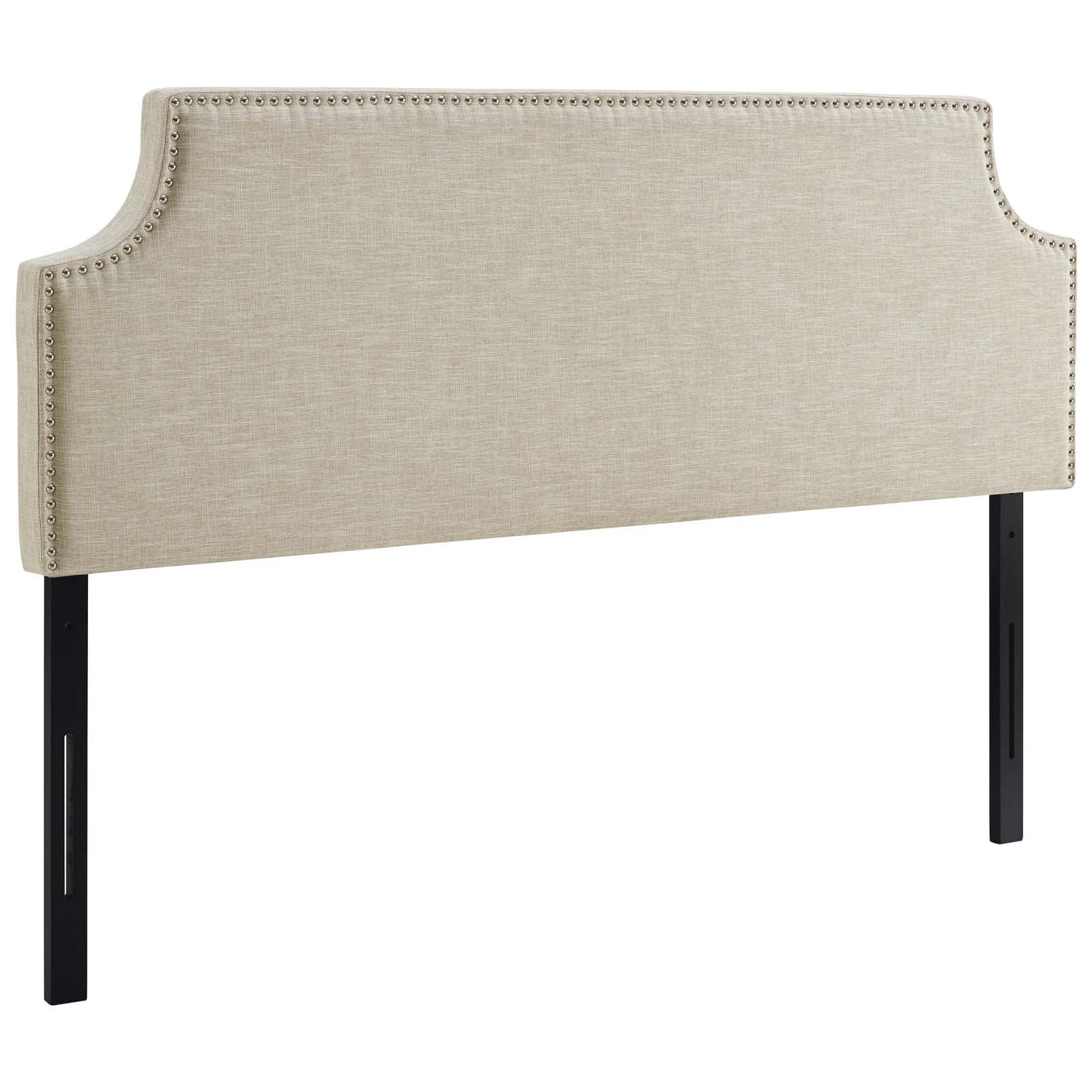 Modway Laura Queen Upholstered Fabric Headboard in Beige
