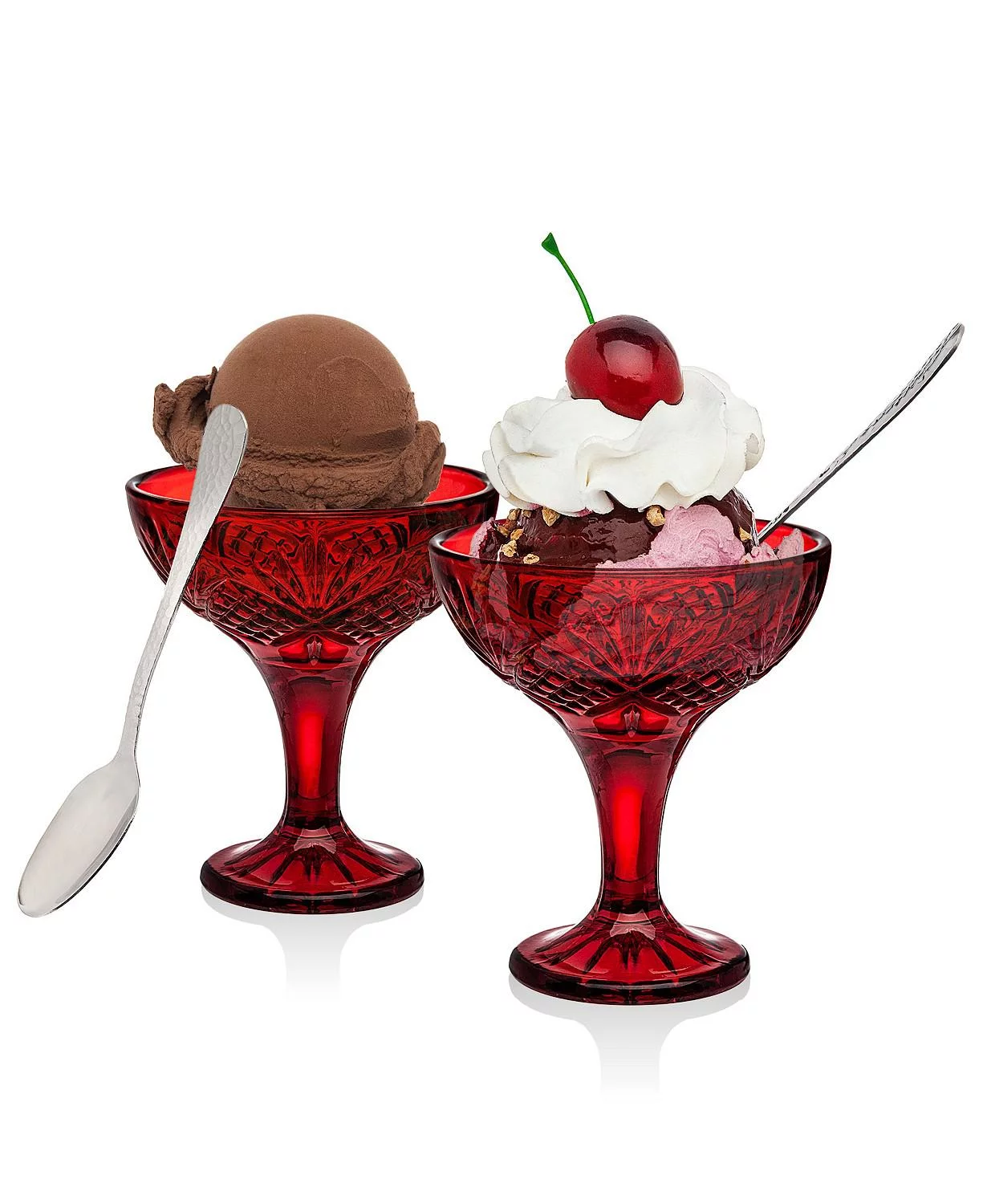 Godinger  Dublin Crystal Taster Set, Red - Set of 6