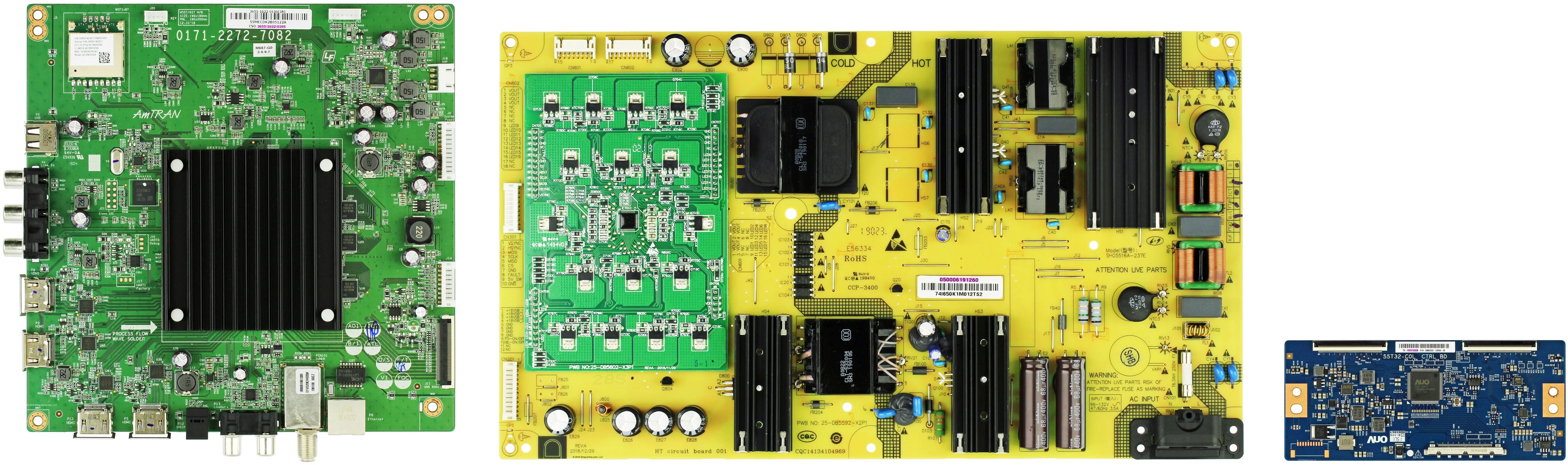 Vizio M557-G0 (LAUAQCKV / LAUAQCLV Serial) Complete LED TV Repair Parts Kit