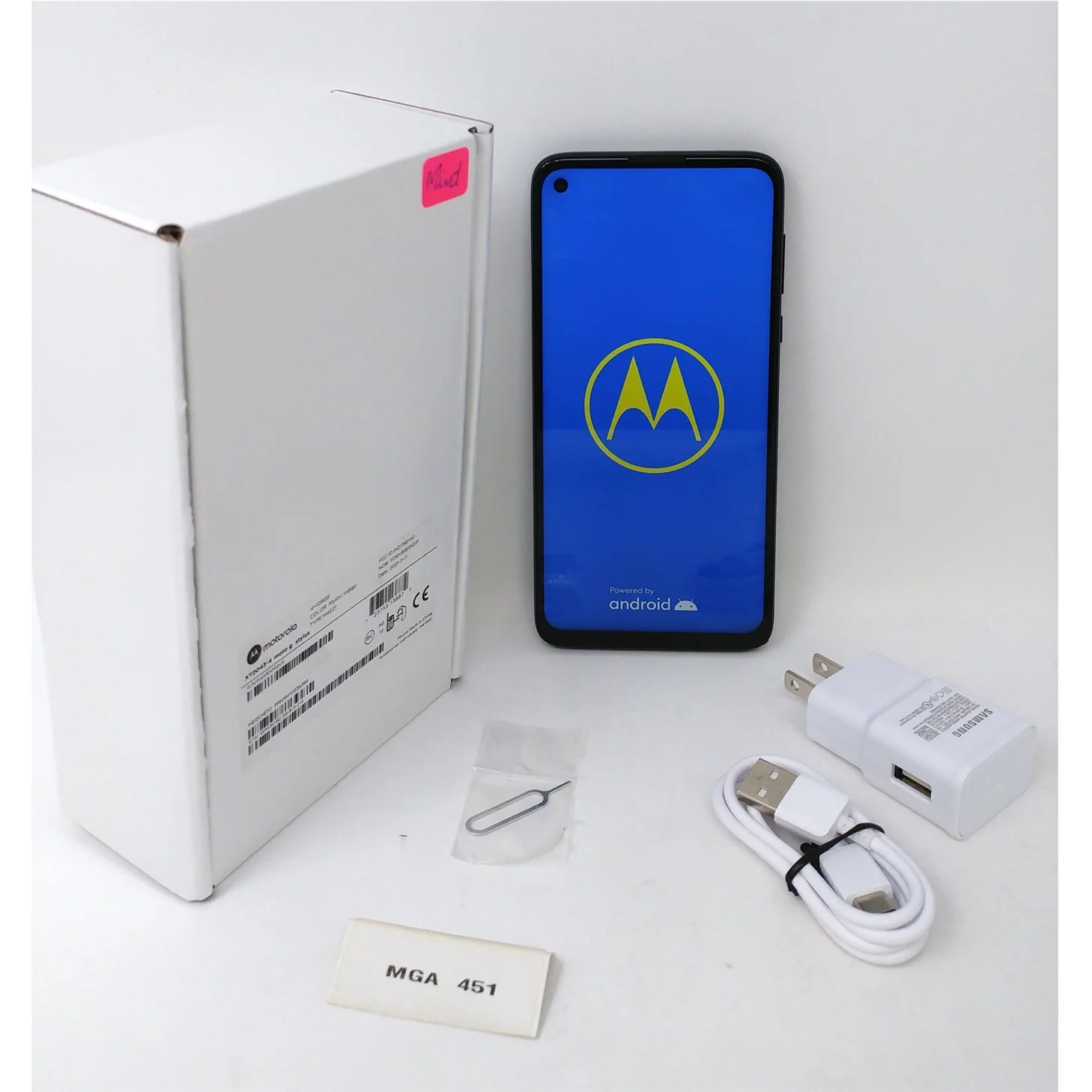 Pre-Owned Motorola Moto G Stylus 128GB+4GB XT2043-4 Unlocked Phone-Mystic Indigo-Generic Accessories (Like New)