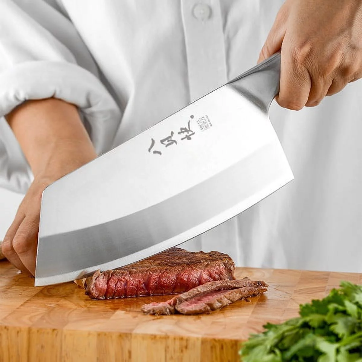 MDHAND Meat Cleaver, High Carbon Steel 7-inch Chinese Chef Knife, Ultra Sharp Full Tang Forged with Wood Handle, Chopping/Slicing Knife, Best Gift for Father Husband
