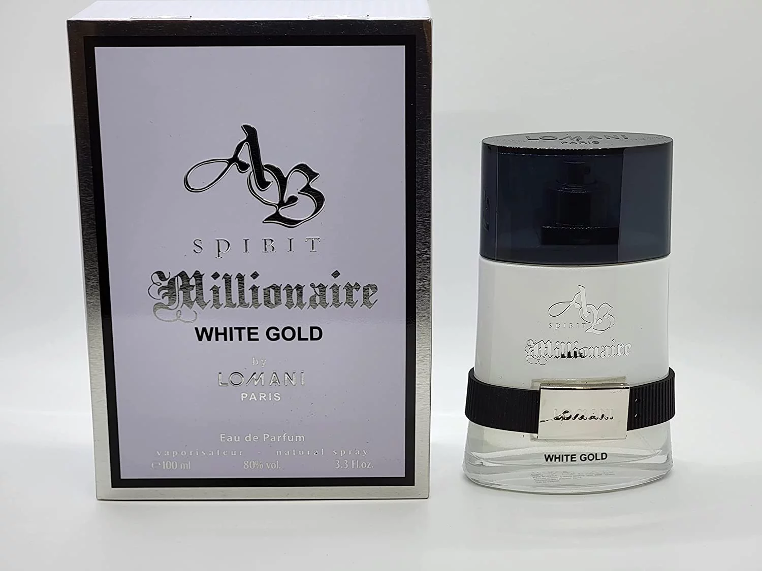 Pack of (6) Lomani Spirit Millionaire White Gold Men EDP Spray 3.3 oz