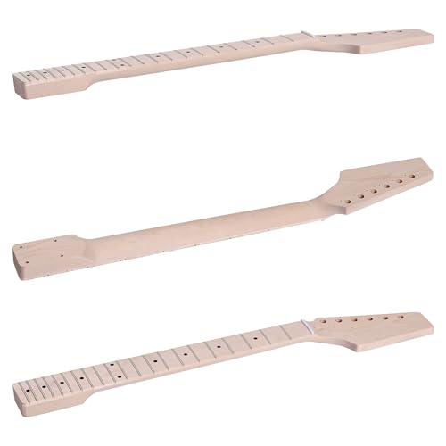 Leo Jaymz DIY Single Cut Electric Guitar Kits with Mahogany Body and Neck - Rosewood Fingerboard and All Components Included (LP Hollow)