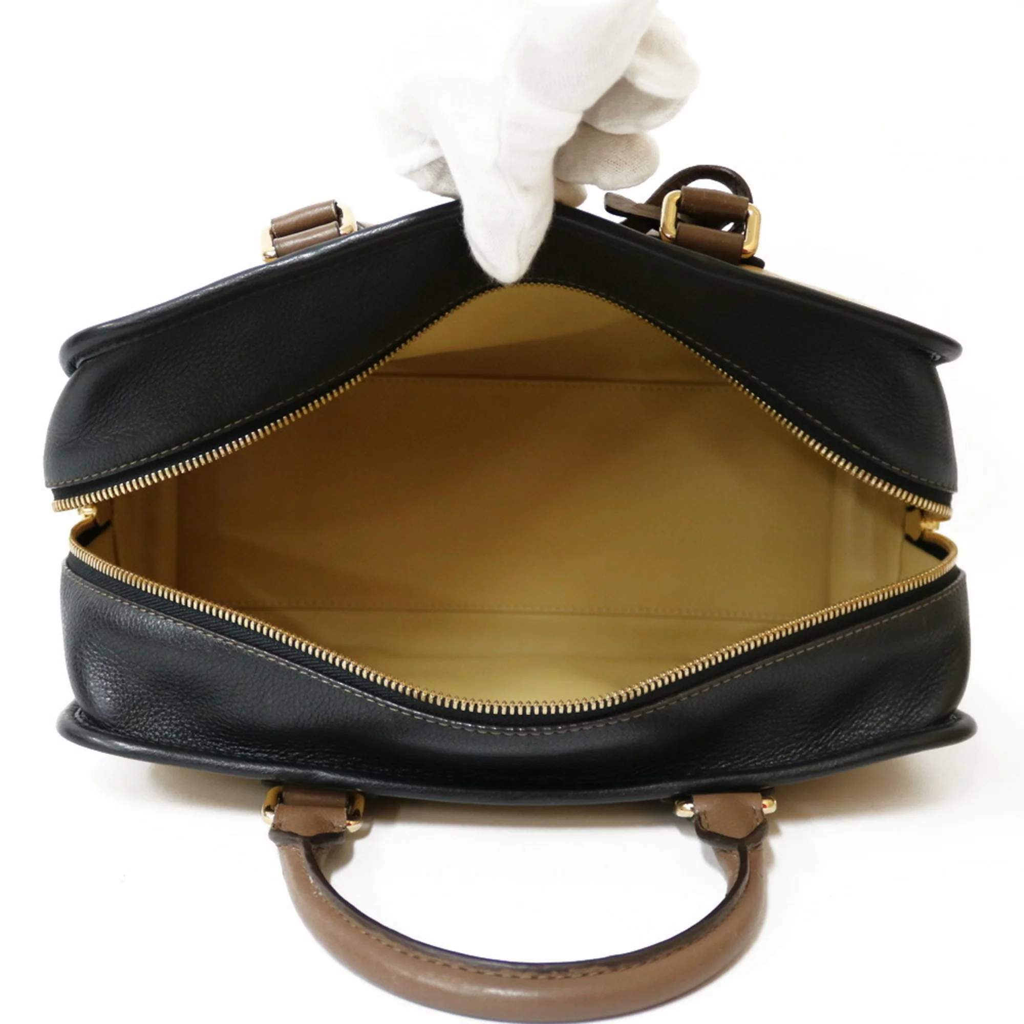 Pre-Owned LOEWE Loewe Handbag Amazona 28 Beige Brown Women's Leather (Good)