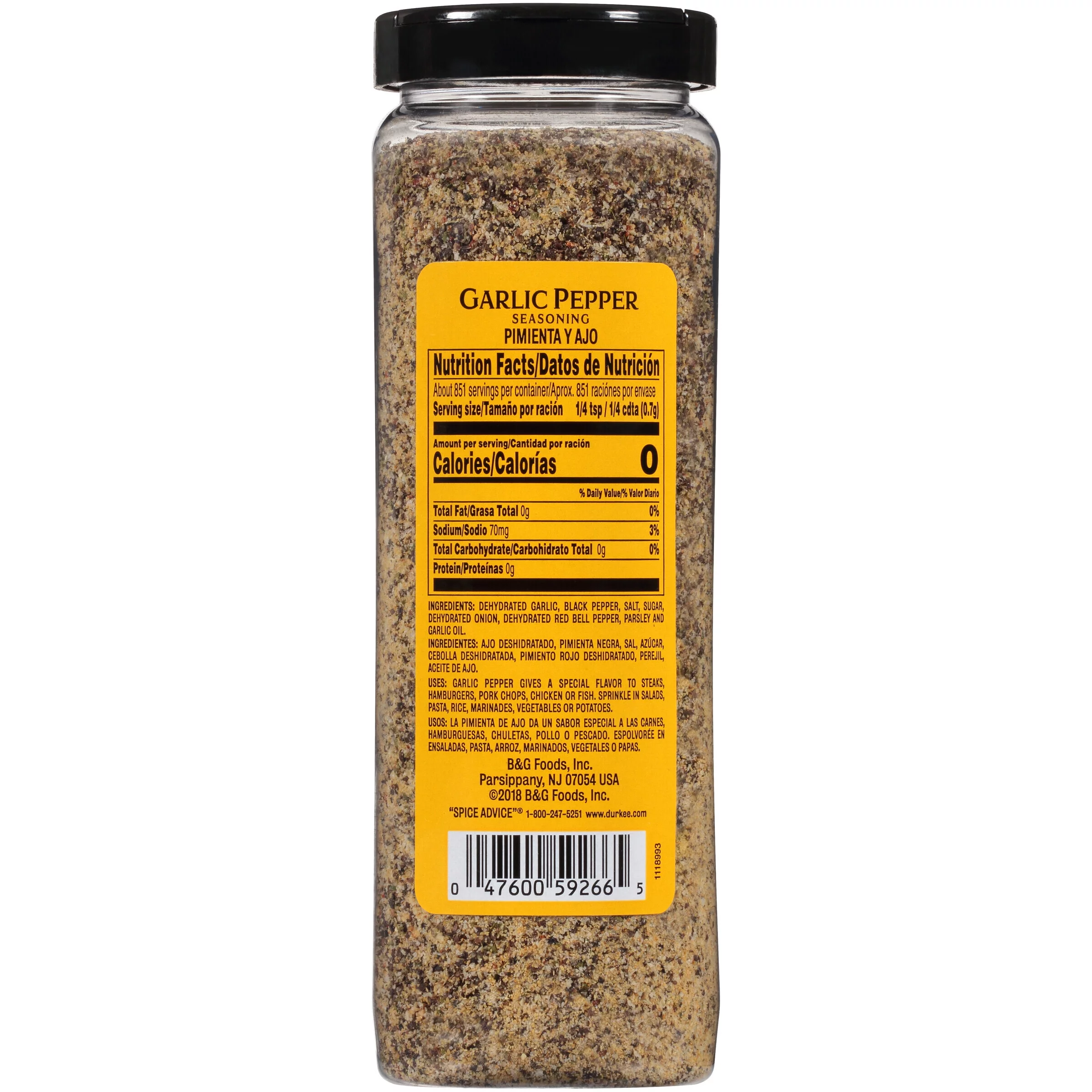 Durkee® Garlic Pepper Seasoning 21 oz. Shaker