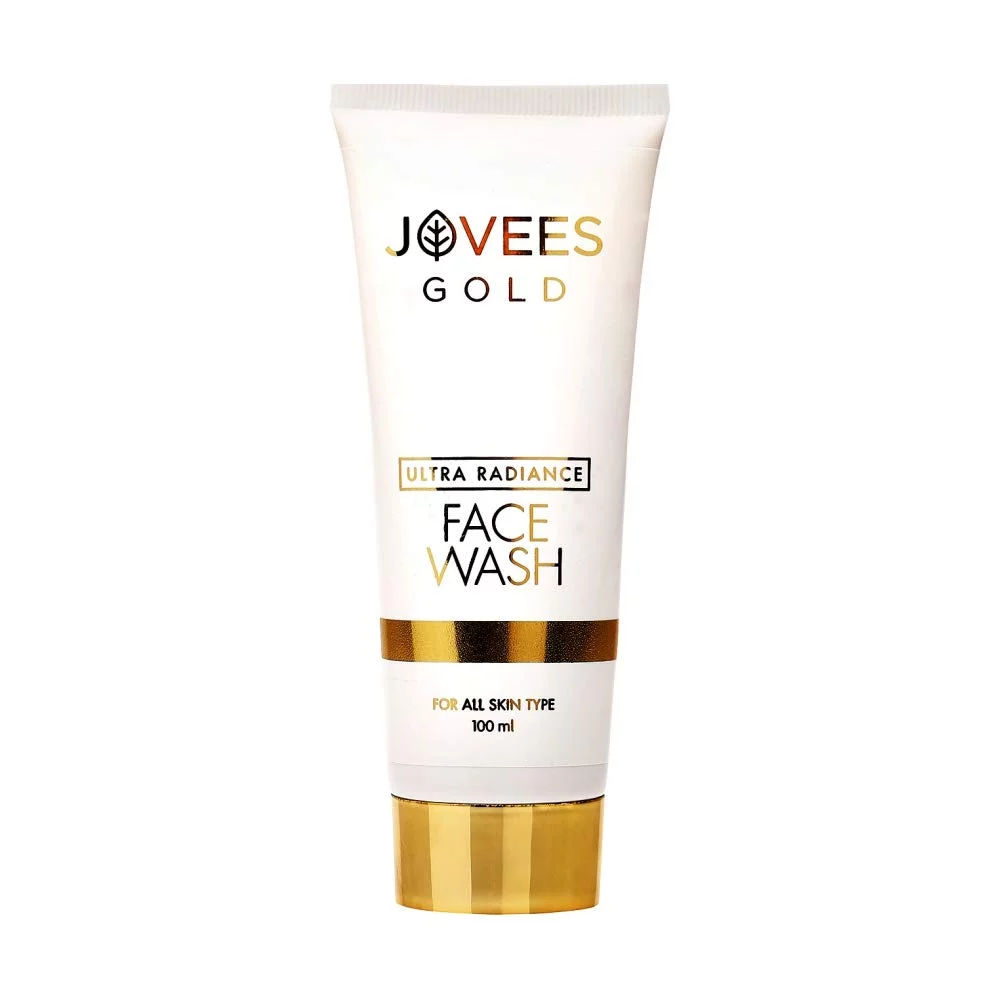 Jovees Herbal Ultra Radiance Gold Face Wash | Gives Nourished & Hydrated Skin, Reduce Dark Spot And Improves Skin Texture | For All Skin Types 100Ml