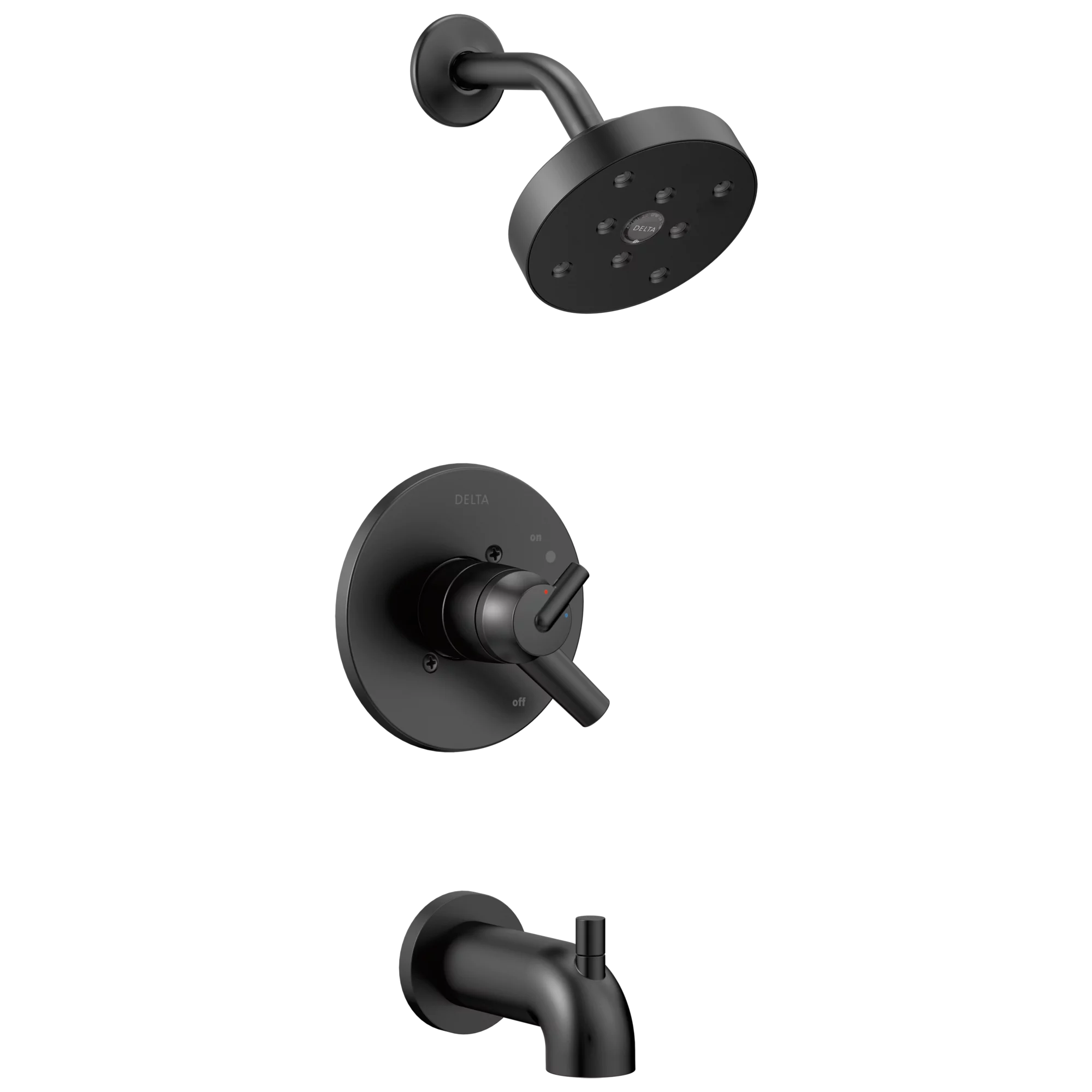 Delta Trinsic Monitor® 17 Series H2Okinetic® Tub & Shower Trim in Matte Black T17459-BL