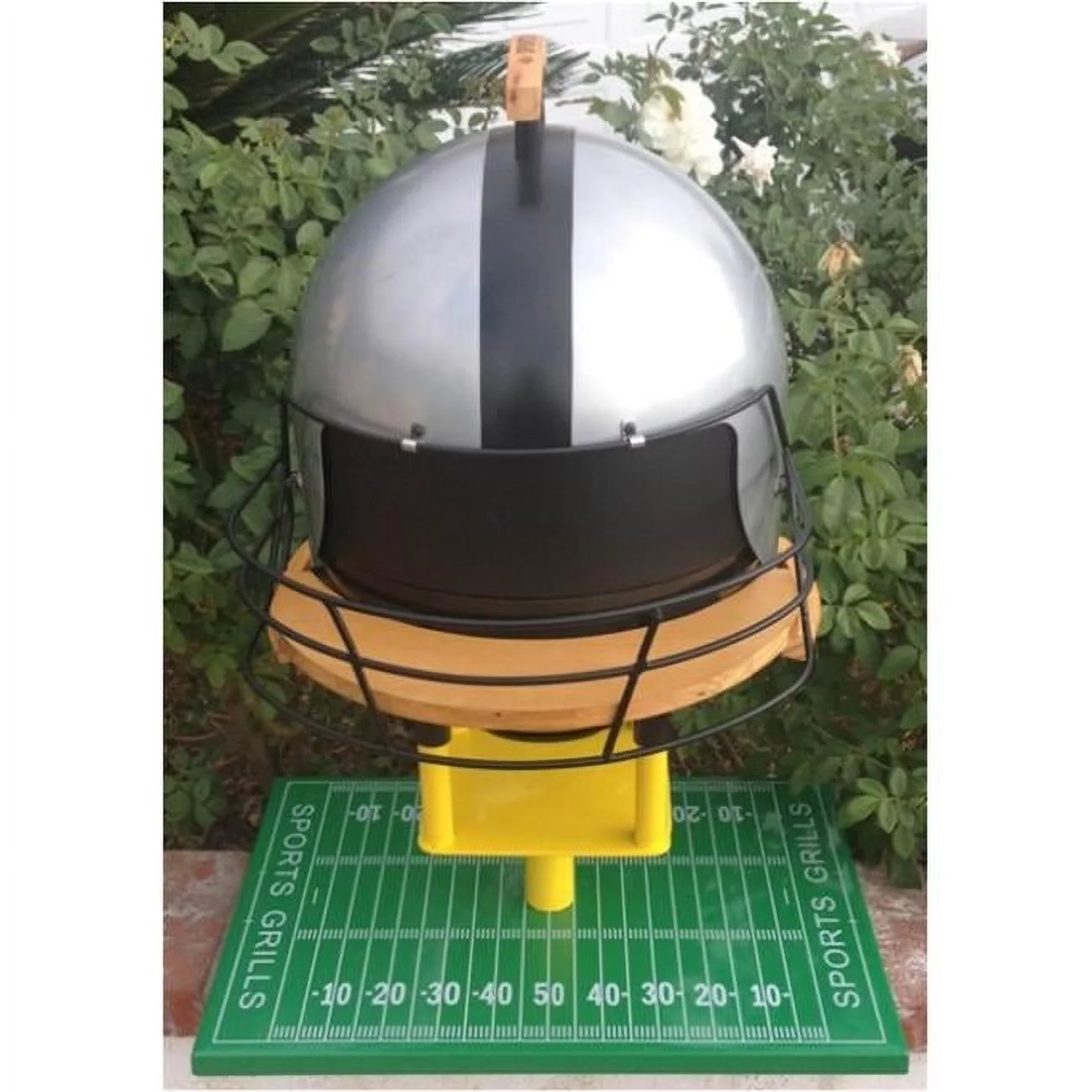 Sports Grills Touch Down 3000 Portable Charcoal BBQ, Silver & Black
