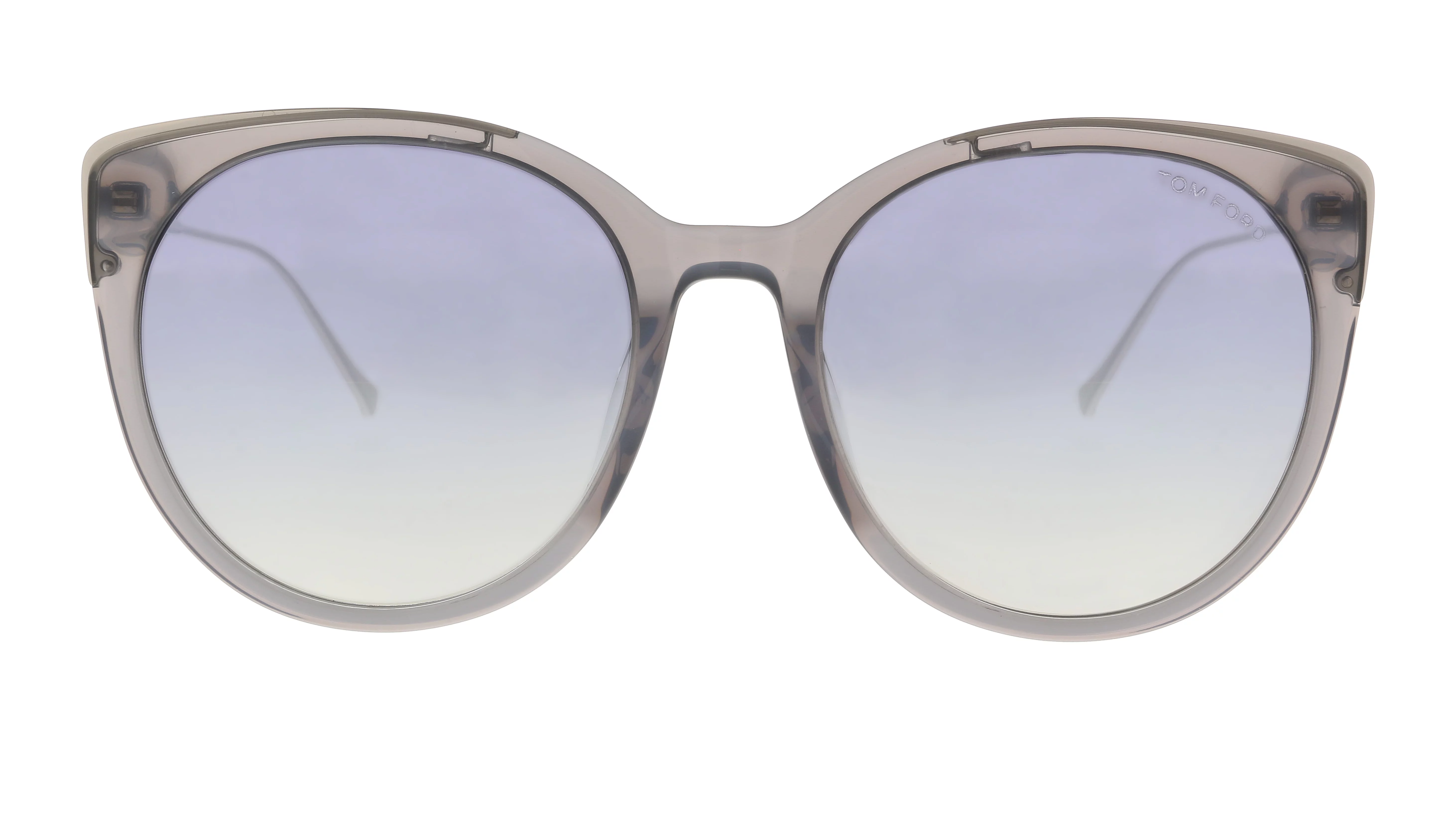 Tom Ford Grey Gradient Round Ladies Sunglasses FT0641-K 5820C
