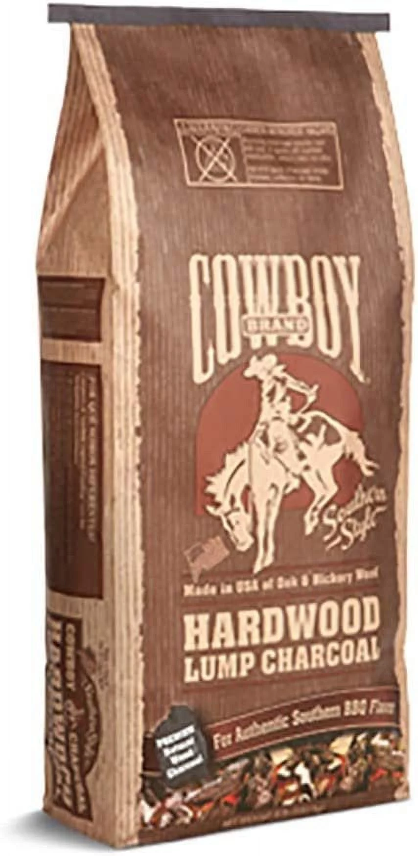 Cowboy 13518 Southern Style Hardwood Lump Charcoal, 18 lb