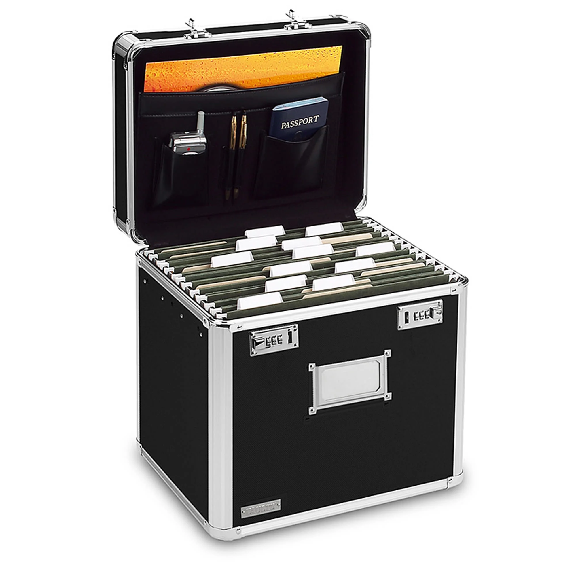 Vaultz® Locking File Chest, Letter Files, 13.5