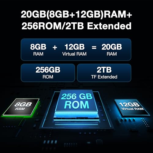 DOOGEE Blade 10 Ultra Rugged Phone Unlocked,20GB RAM+256GB ROM Android 14 System Rugged Smartphone,6.56''90Hz Display,50MP Camera,5150mAh Battery,IP68/IP69K Waterproof Phones, Face ID/NFC/GPS/OTG