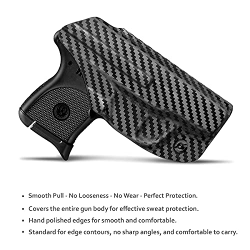 Ruger LCP 380 Holster IWB Kydex Holster Custom Fit: Ruger LCP 380 Auto Pistol - Inside Waistband Concealed Carry - Adj. Cant Retention - Cover Mag-Button - No Wear - No Jitter (Incompatible with attachments such as light/laser)