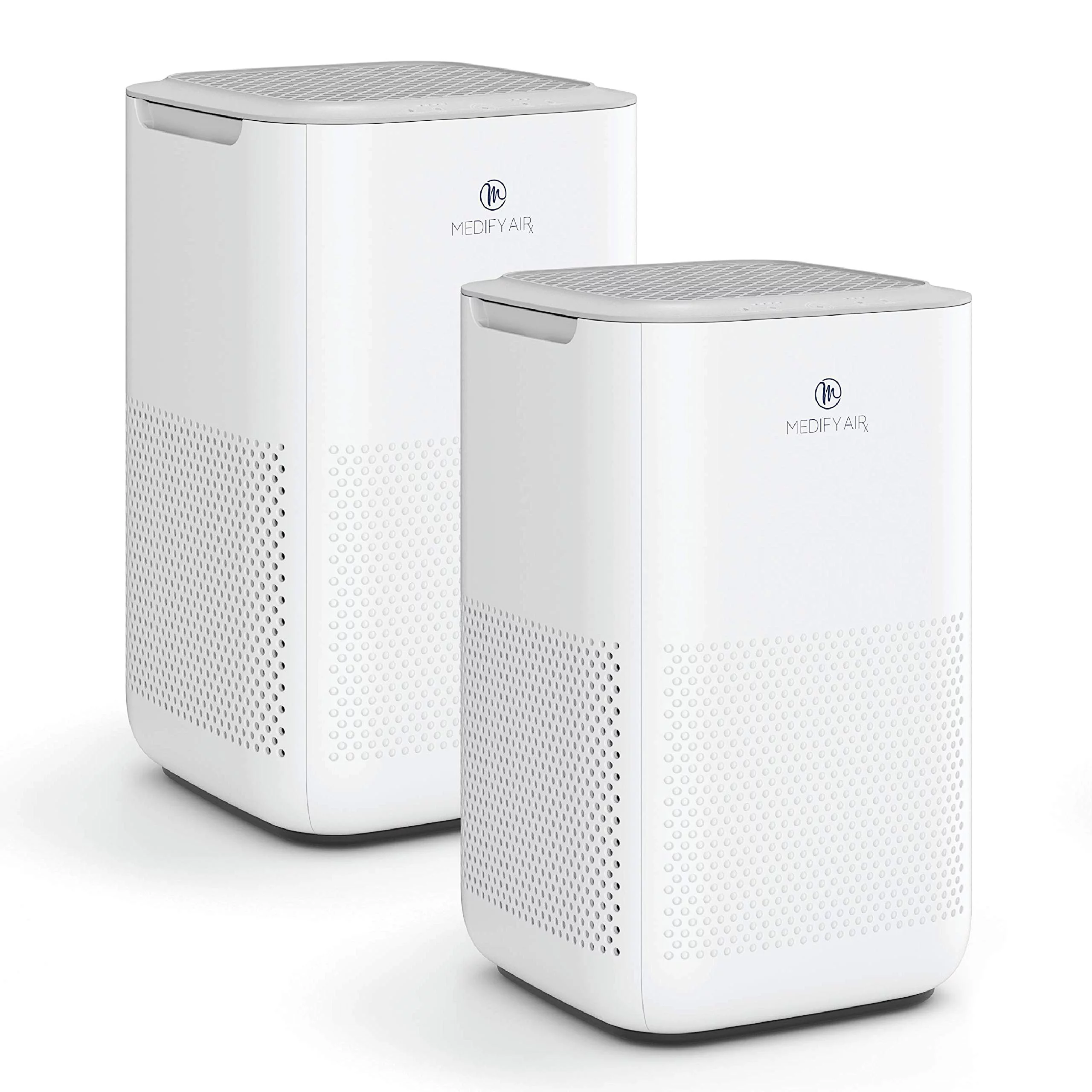 Medify MA-15 Air Purifier with H13 True HEPA Filter | 330 sq ft Coverage | for Allergens, Wildfire Smoke, Dust, Odors, Pollen, Pet Dander | Quiet 99.9% Removal to 0.1 Microns | White, 2-Pack