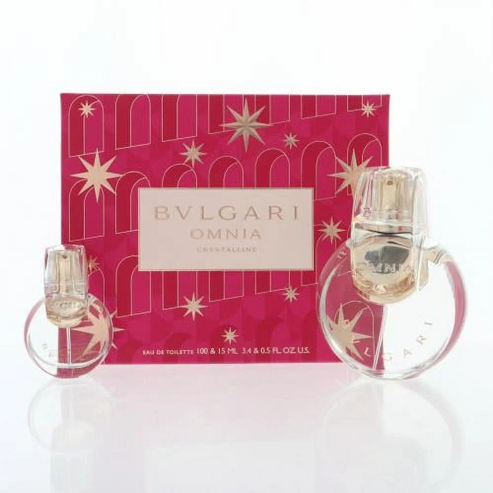 Bvlgari Omnia Crystalline Women 2 Piece Gift Set - 3.4 Oz Eau De Toilette Spray By Bvlgari
