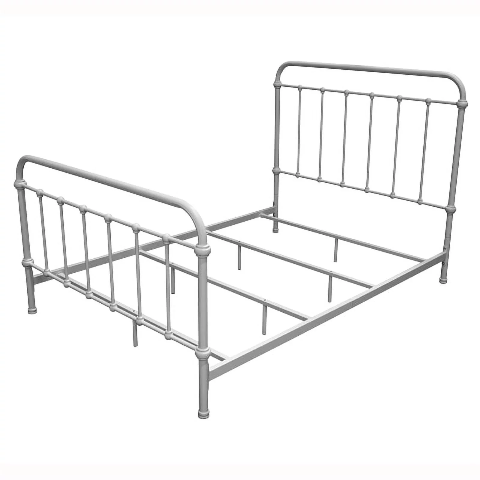 Furniture of America Celinda Metal Twin Spindle Bed in Vintage White
