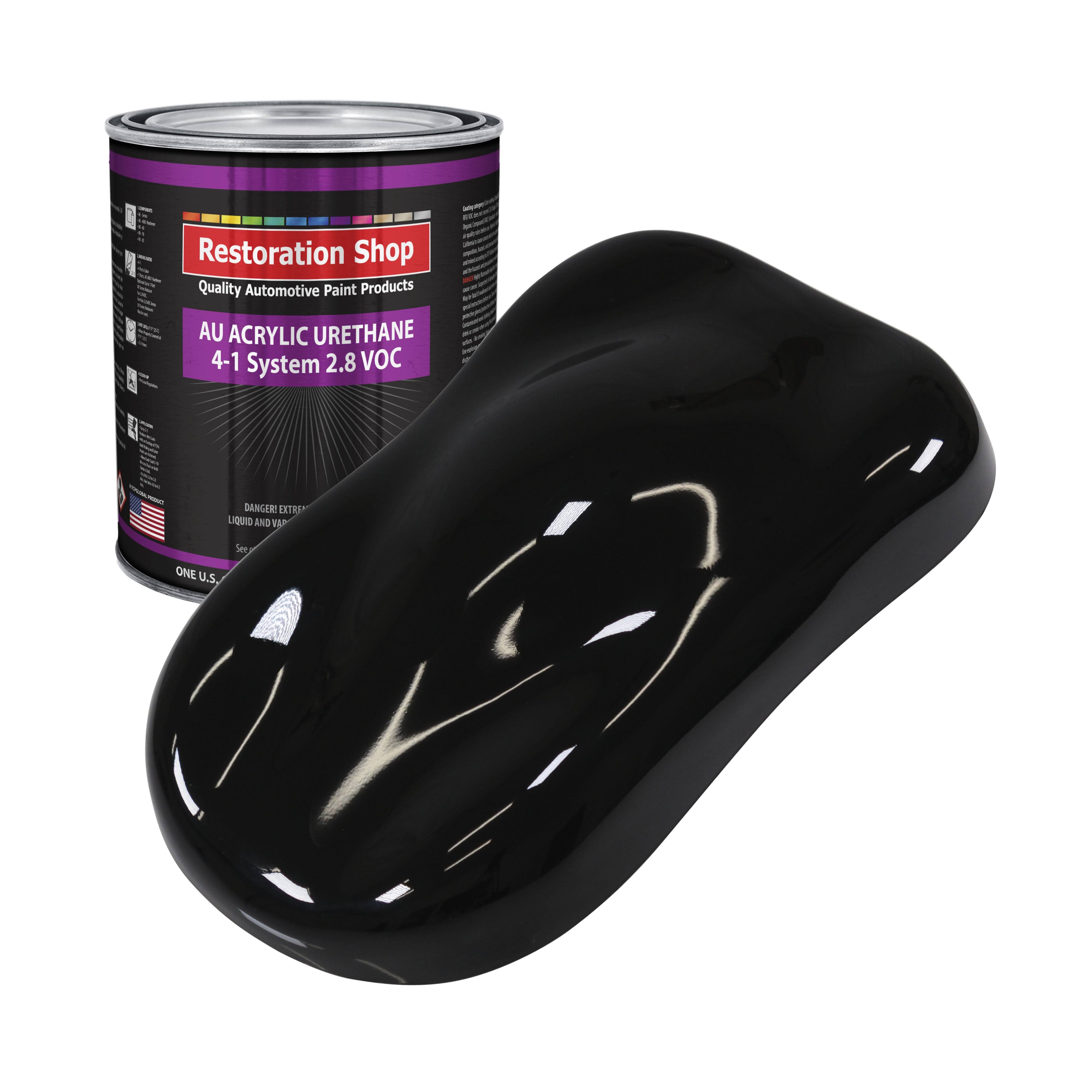 Chasis Black (Gloss) Acrylic Urethane Auto Paint - Gallon Paint Color Only - Professional Single Stage High Gloss Automotive Car