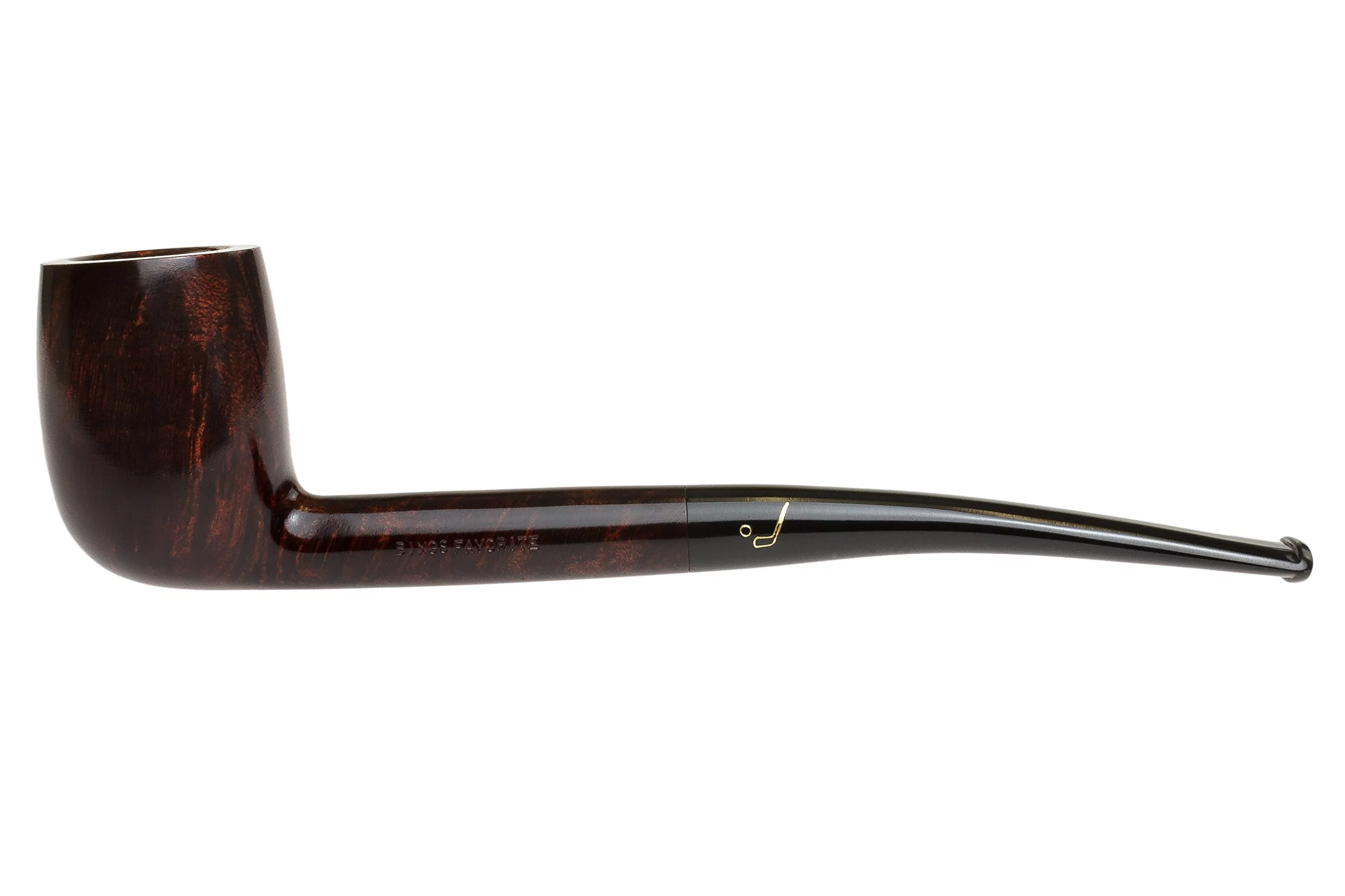 Savinelli Bing's Favorite Walnut Smoking Pipe Black Lucite Mouthpiece - 5250K