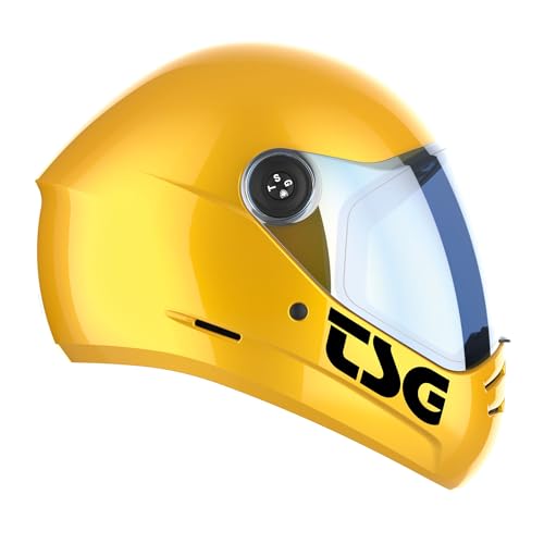 TSG - Pass 2.0 Full-face Premium Helmet w/Two Visors | Downhill Skateboarding, E-Skating, E-Onewheeling, Longboarding | Nose Ports, Air Flow Channels, Ear Slots, Adjustable Cheek Pads | ABS Hardshell