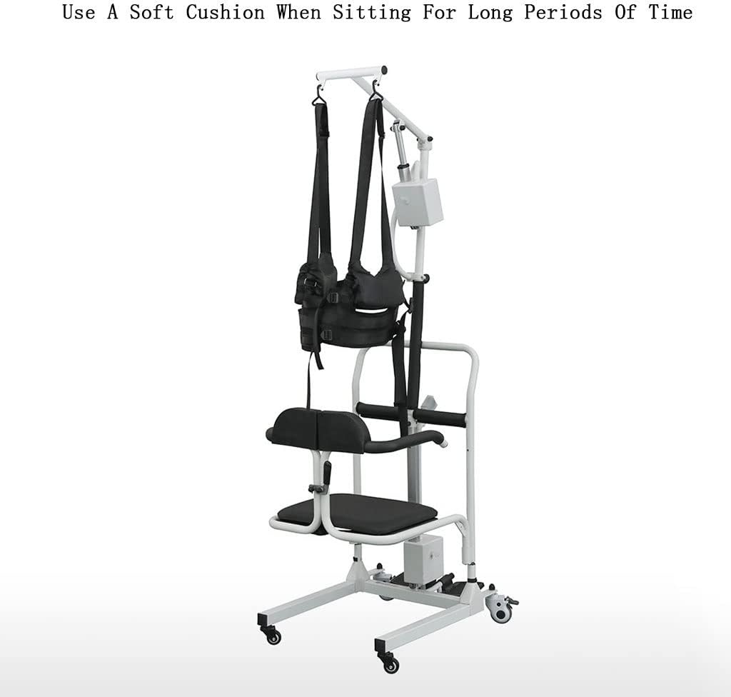 Electric Wheelchair Stair Lift, Electric Patient Lift, Bathroom Wheelchair with One Touch Lift Button Removable Seat Cushion