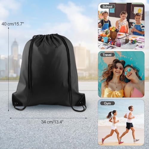 KUUQA 25Pcs Red Drawstring Backpack Bags, Gym Sport Traveling Backpack, Red