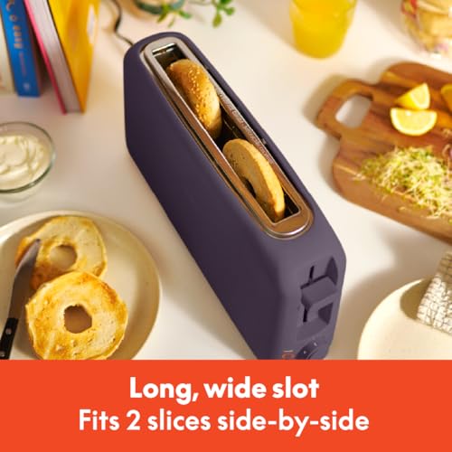 bella 2 Slice Slim Toaster, Fits-anywhere™ Kitchenware, 6 Setting Shade Control with Reheat & Cancel Buttons, Removable Crumb Tray, 10” Long Slot, Anti Jam & Auto Shutoff, 900 Watt, Oatmilk