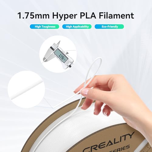 Creality Hyper PLA Filament 1.75mm, 30-600mm/s High Speed 3D Printer Filament, Dimensional Accuracy +/-0.02mm, Fit Most FDM 3D Printers, 4 Pack 1kg Spool(2.2lbs), Black & White
