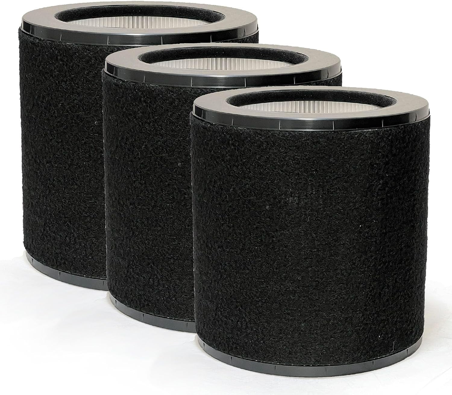 Nispira 2-in-1 True HEPA Replacement Filter for Air Purifier | Compatible with TaoTronics TT-AP008 | Remove Smoke, Dust, Pollen | 3 Pack