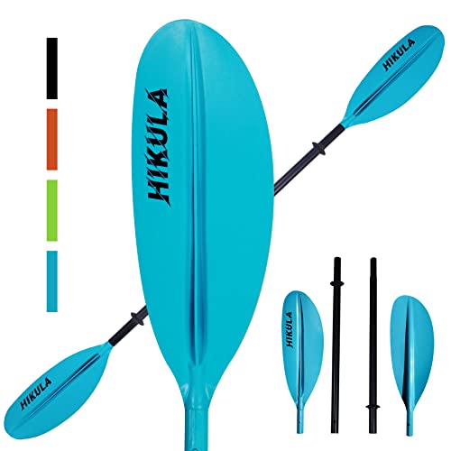 Kayak Paddle 4 Pieces Aluminum Shaft and PP Blade Floating 86.6in/220cm, 90.5inch/230cm Lightweight Oars